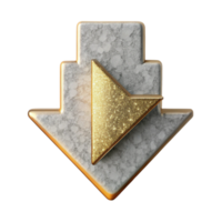 impressive modern Flat Design Arrow Down Icon Cutout for Decline Trends png