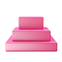 Three Dimensional Pink Stacked Platforms for Product Display and Presentation png