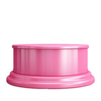 Pink Cylindrical Display Stand Product Presentation Mockup png