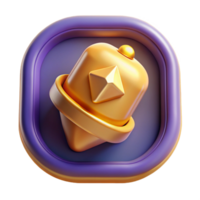 magnificent minimalist Futuristic Notification Icon Cutout for App Ui authentic png