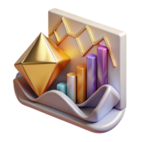 impressive contemporary Geometric Data Chart Graph Isolated for Business Reports genuine png