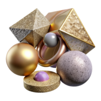 serene artistic Geometric Vr Shapes Isolated for Abstract Compositions authentic png
