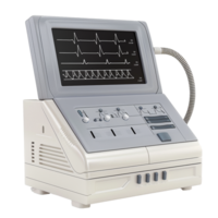 Advanced Medical Monitoring System ECG Machine with Display and Controls png