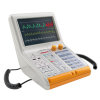 Highquality portable electrocardiograph machine with a large LCD screen displaying vital health signs png