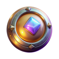 deslumbrante rústico brilhando do utilizador interface elemento isolado para jogos hud exclusivo png