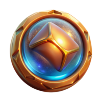 elegante clássico brilhando do utilizador interface elemento isolado para jogos hud profissional png
