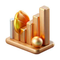 magnificent modern Graph Chart Data Visualization Isolated for Business Studies premium png