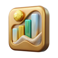 stunning rustic Graph Icon Isolated for Data Visualization genuine png