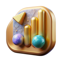 extraordinary abstract Graph Icon Isolated for Data Visualization premium png