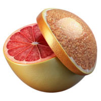 impressive rustic Grapefruit Half with Segments Isolated for Breakfast Menus high quality png