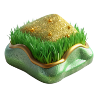 wonderful rustic Green Grass Patch Cutout for Landscape Design authentic png