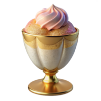 elegant modern Ice Cream Sundae Dessert Treat Cutout for Ice Cream Parlors original png