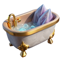 impressive rustic Luxury Bathtub Isolated for Spa-like Experience professional png