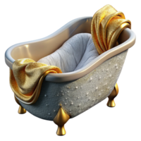 magnificent rustic Luxury Bathtub Isolated for Spa-like Experience authentic png