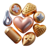 dramatic contemporary Medical Symbol Collection Isolated for Medical Resources png