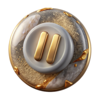 elegant artistic Minimalist Pause Button Icon Isolated for Media Players exclusive png