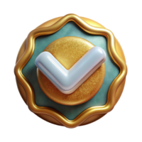 elegant vintage Modern Checkmark Icon Cutout for Verification Graphics authentic png