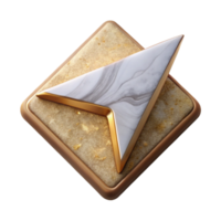 serene creative Navigation Arrow Icon Transparent Background for Web Design detailed png