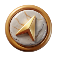 magnificent modern Navigation Button with Arrow Symbol Cutout for User Interface Design high quality png