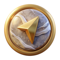 dramatic creative Navigation Button with Arrow Symbol Cutout for User Interface Design detailed png