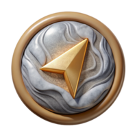 elegant contemporary Navigation Button with Arrow Symbol Cutout for User Interface Design authentic png