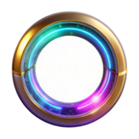 magnificent artistic Neon Circle Progress Bar Transparent for Futuristic Design premium png