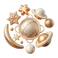 elegant abstract Outline Astronomy Symbols Transparent for Space Exploration Design high resolution png