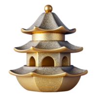 impressive rustic Pagoda Silhouette Cutout for Asian Architecture high quality png