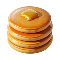 vibrant abstract Pancakes Stack Golden Brown Syrup Isolated for Breakfast Cafe high resolution png