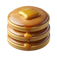 extraordinary minimalist Pancakes Stack Golden Brown Syrup Isolated for Breakfast Cafe high resolution png