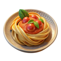 elegant minimalist Pasta Dish with Tomato Sauce Isolated for Italian Restaurant Menus png