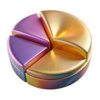 magnificent traditional Pie Chart Segments Colorful Isolated for Business Presentations high quality png