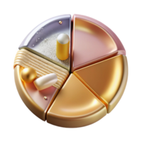 beautiful rustic Pie Chart with Callouts Data Information Transparent for Business Presentations premium png