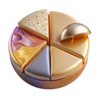elegant classic Pie Chart with Callouts Data Information Transparent for Business Presentations authentic png