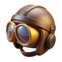 vibrant traditional Pilot Goggles and Helmet Isolated for Aviation Apparel premium png