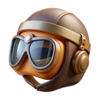 elegant classic Pilot Goggles and Helmet Isolated for Aviation Apparel genuine png