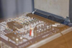 Audio Mixing Console with Microphone photo