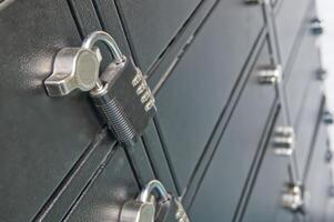 Secure Lockers with Combination Locks photo