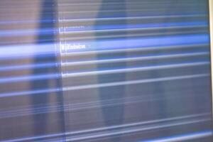 Abstract Computer Screen Display with Distorted Lines photo