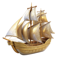 elegante rustico andare in barca nave a pieno vela isolato ritagliare per nautico stampe alto risoluzione png