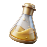 impressive abstract Science Beaker Experiment Icon Isolated for Lab Graphics detailed png