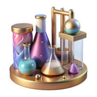 magnificent minimalist Science Experiment Setup Isolated for Educational Use high resolution png