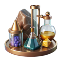 wonderful minimalist Science Experiment Setup Isolated for Educational Use professional png