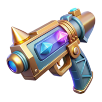 stunning rustic Sci Fi Weapon Icon Isolated for Game Assets premium png