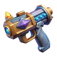 impressive contemporary Sci Fi Weapon Icon Isolated for Game Assets high quality png
