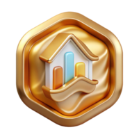 wonderful contemporary Smart Home Data Analysis Icon Isolated for Business Intelligence genuine png