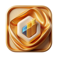 vibrant minimalist Smart Home Data Analysis Icon Isolated for Business Intelligence high resolution png