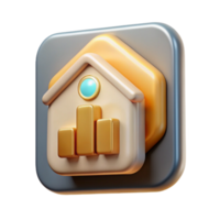 beautiful rustic Smart Home Data Visualization Icon Cutout for Analytics png