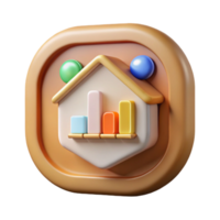 elegant abstract Smart Home Data Visualization Icon Cutout for Analytics png