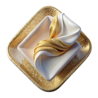 serene abstract Square White Plate Empty Transparent for Food Styling genuine png